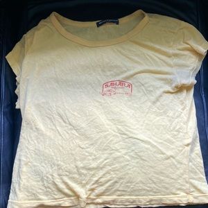 Yellow crop tshirt